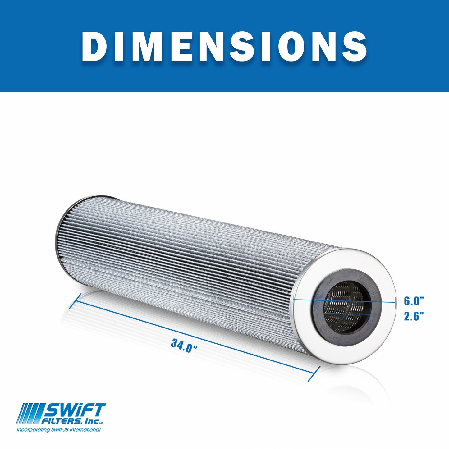 Cartridge Filter Element SF0101-34-12UM 12 Micron Microglass