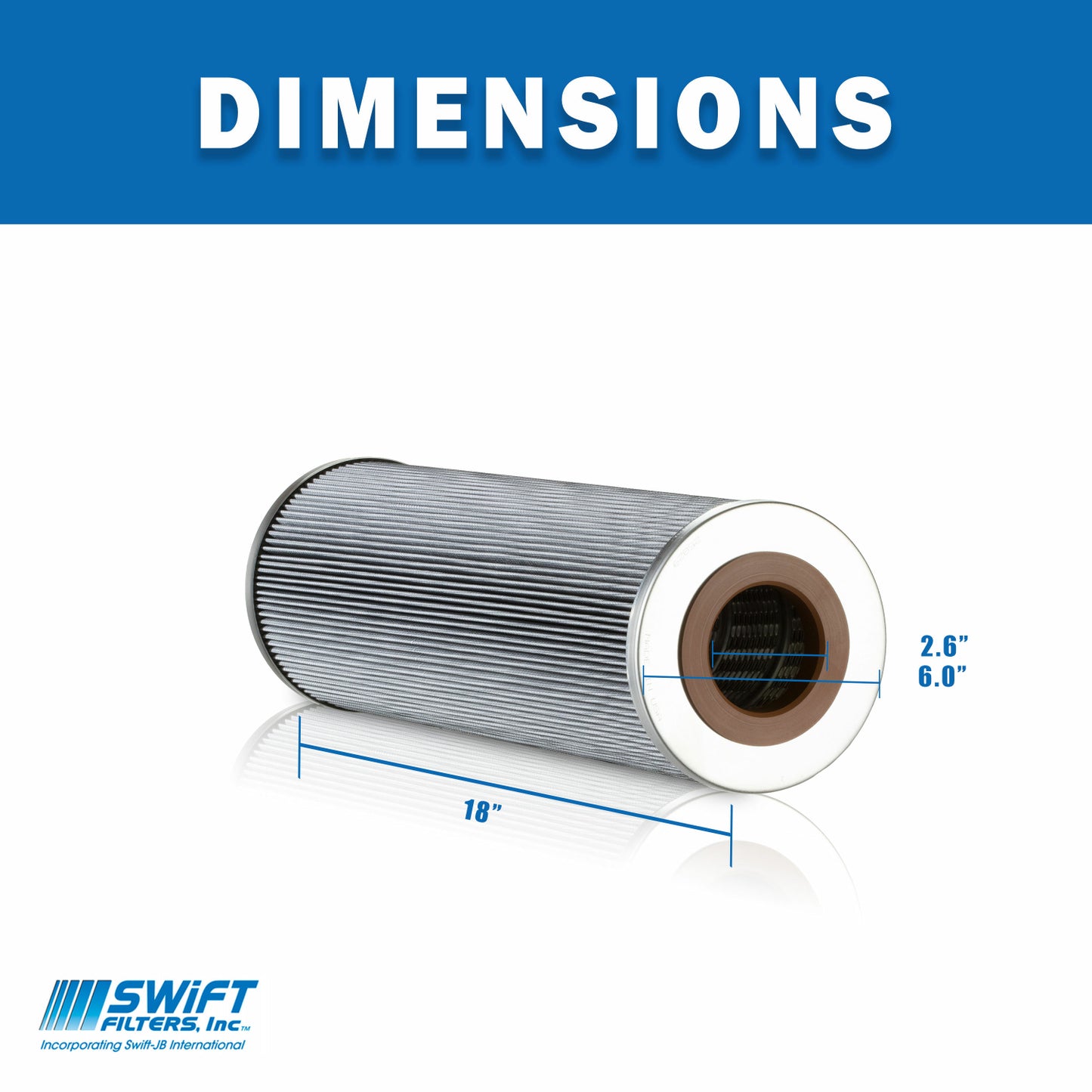 Cartridge Filter Element SF0101-18-25UMV 25 Micron Microglass