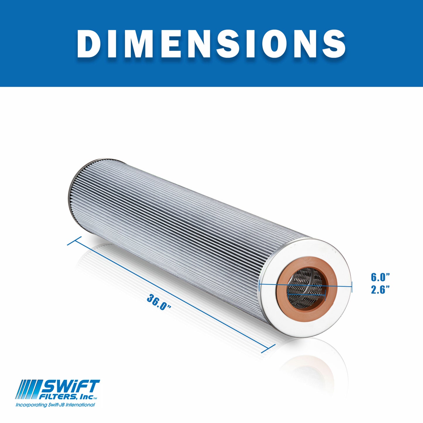 Cartridge Filter Element SF0101-36-12UMVRE 12 Micron Microglass