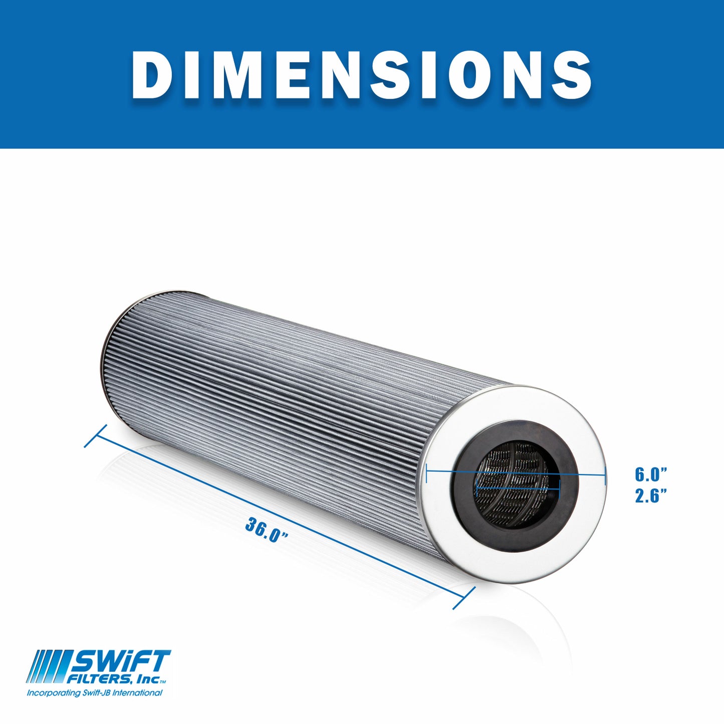 Cartridge Filter Element SF0101-36-25UM 25 Micron Microglass